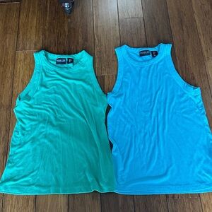 Bundle x 2 Rachel Zoe Teal and Blue Women's Tank Tops small